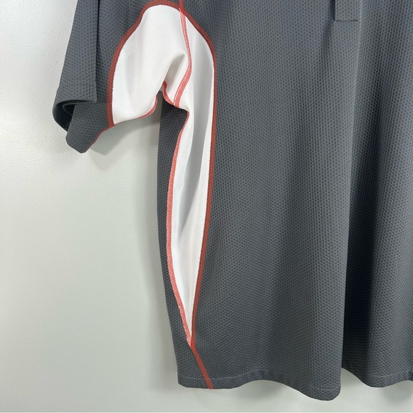 Mizuno Dry Lite Performance Polo Short Sleeve Shirt Collared Grey Orange Men’s L - Picture 9 of 16